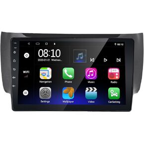 Android Car Radio for Nissan Sentra 2013-2017, 10 inch Car Stereo, Built-in Apple Carplay/Android Auto/WiFi/Bluetooth/Steering Wheel Control/Split Screen/GPS Navigaion, 2G DDR3 + 32G NAND Memory Flash