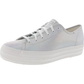 Keds Women's Triple Kick Leather Sneaker, White/Black Bottom Foxing Stripe, 7.5 in Kuwait