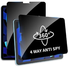 360° Privacy Screen Protector for iPad Air 5th 2022/ Air 4th 2020/ iPad Pro 11 4th 2022/ 3rd 2021/ 2nd 2020/ 1st 2018 Anti-Spy Tempered Glass 10.9 iPad Air 5 4