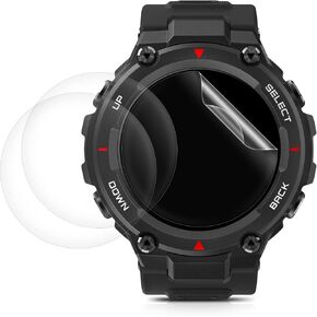kwmobile Screen Protectors Compatible with Huami Amazfit T-Rex/T-Rex Pro - Set of 3x Clear TPU Films - Transparent