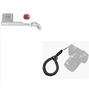 SmallRig Thumb Grip with Hot Shoe Cover for FUJIFILM X-M5 + Camera Wrist Strap