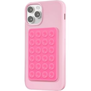 Silicone Suction Phone Case Adhesive Mount- Phone Sticky Grip for iPhone and Android, Hands-Free Sticky Cell Phone Grip, Mobile Fidget Mirror Holder for Selfies and Videos