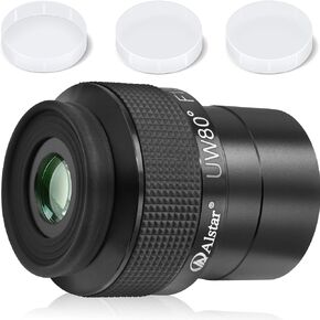 Alstar Fully Multi-Coated 2" 80 Degree Eyepiece - Bundle with - 2-Inch 3 Pcs Dust Caps