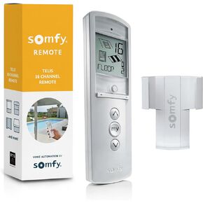 Somfy Telis 16 RTS White Remote - Advanced Multi-Channel Handheld Device for Controlling Blinds, Screens, Awnings & More - Pure Tone with On-Screen Display, Part # 1811081