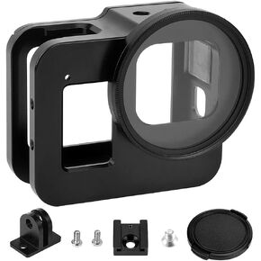 Huxebell الألومنيوم سبيكة عظمية سميكة قذيفة قذيفة قذيفة القشرة الإطار GoPro Hero 8 Vlogging