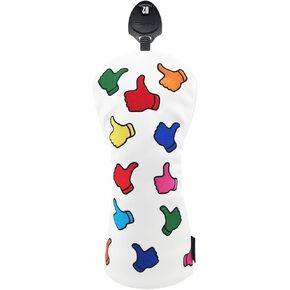 3pcs Golf Club Head Covers Thumbs Black or White Golf Club Covers or 1pc Synthetic Leadther Golf Head Cover Driver Headcover Fairway Wood Cover Hybrid Club Head Cover, Golf Head Covers for Most Brand in Kuwait