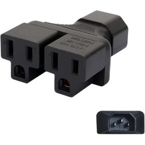 IEC320 C14 إلى C15/C13/5-15R IEC C14 ذكر لمضاعفة C13/C15/5-15R محول إمدادات الطاقة الإناث PDU-Server 3 محولات IEC320-C14 إلى 2XC15 موصل طاقة طاقة خالية من الأسلاك.