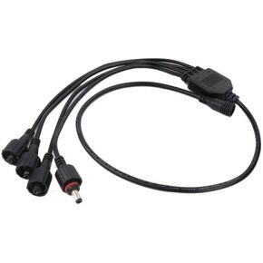 Waterproof 1 to 4 Way DC Power Split Cable Connect Cords Barrel Plug 5.5mm * 2.1mm for LED Bar Light and More