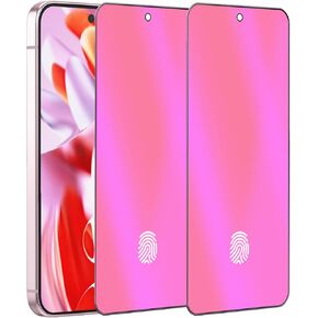 2 Pack Anti-Blue Privacy Tempered Glass for Google Pixel 9 Pro XL Anti-Spy Screen Protector Film Support Finger Unlock 6.8 inch Colorful