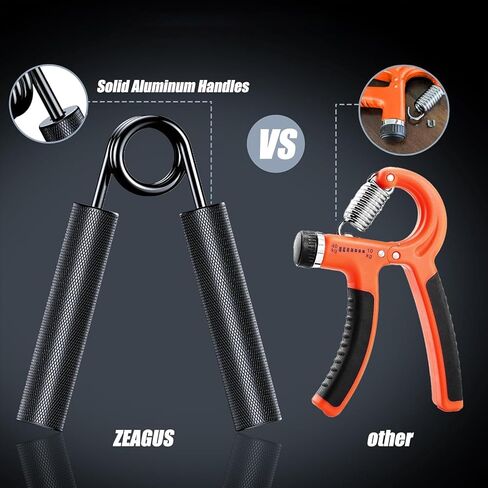 Grip Strength Trainer 4 Pack,50LB-200LB Metal Hand Grip Strengthener,Non-Slip Heavy-Duty Forearm Exerciser,Hand Gripper for Muscle Building and Hand Rehabilitation Exercising in Saudi Arabia