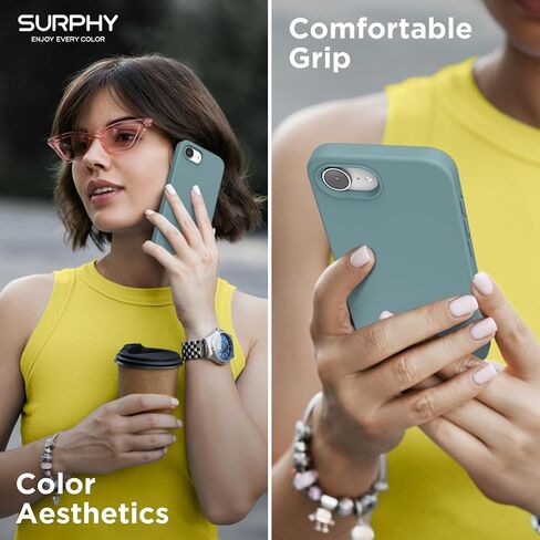 SURPHY for iPhone 17e Case & for iPhone 16e Case Compatible with MagSafe, with Screen Protector, Liquid Silicone Phone Cases (Ultramarine) in Kuwait