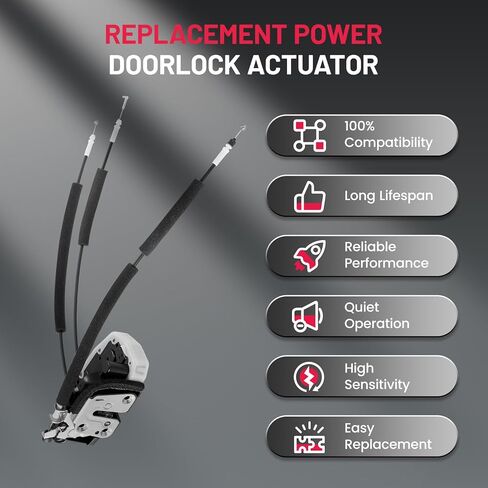 Door Lock Actuator Motor Compatible with Nissan Juke 2011-2017 Replacement for 80501-1KM1A, 805011KM1A, 80501-1KM0A, 805011KM0A - Front Left Driver Side in Kuwait