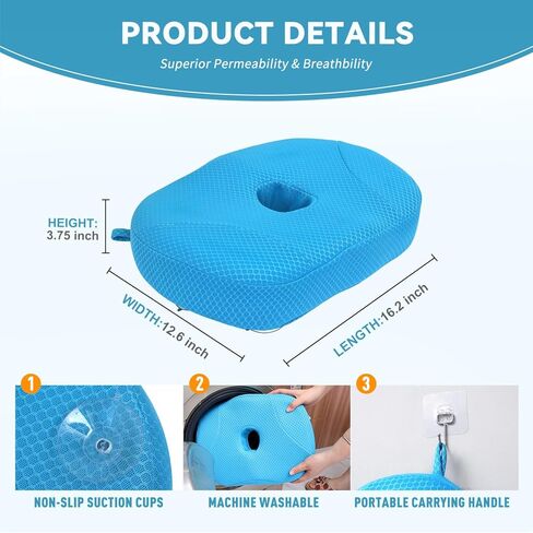 Idle Hippo Hot Tub Booster Seat, Weighted Hot Tub Pillow with Powerful Non-Slip Suction Cups, 4D Air Mesh Ergonomic, Booster Cushion, Quick Dry Spa Pillow for Indoor Outdoor Hot Tub in Kuwait