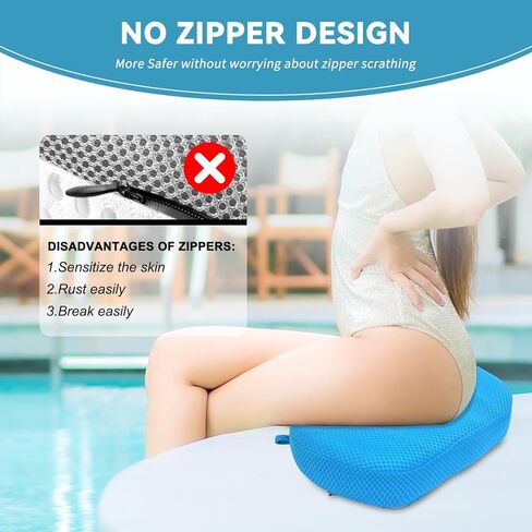 Idle Hippo Hot Tub Booster Seat, Weighted Hot Tub Pillow with Powerful Non-Slip Suction Cups, 4D Air Mesh Ergonomic, Booster Cushion, Quick Dry Spa Pillow for Indoor Outdoor Hot Tub in Kuwait