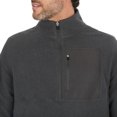 Coleman Mens Mock Neck Quarter Zip Long Sleeve Fleece Pullover for Outdoor Activities, Hiking & Camping in Saudi Arabia