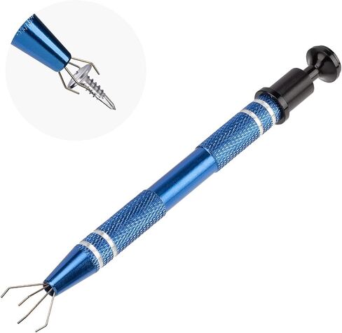 ANCIRS Stainless Steel 4-Claw Pick up Tool for Small Parts Pickup, 4 Prongs Grabber for Tiny Objects- IC Chip, Electronic Components, Hex Nuts, Jewlery Making Accessory or Nails Clamping in Saudi Arabia
