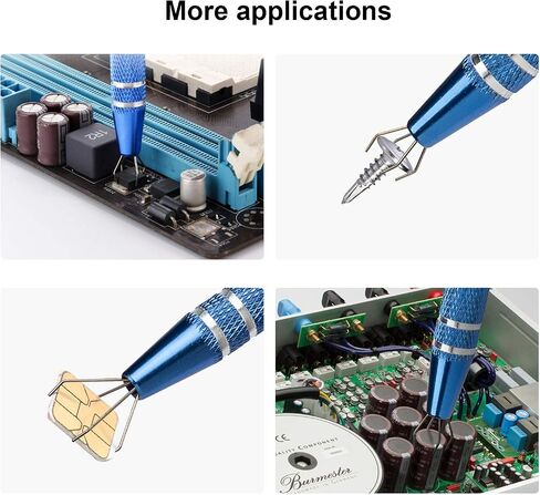 ANCIRS Stainless Steel 4-Claw Pick up Tool for Small Parts Pickup, 4 Prongs Grabber for Tiny Objects- IC Chip, Electronic Components, Hex Nuts, Jewlery Making Accessory or Nails Clamping in Saudi Arabia