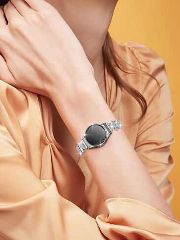 Watbro Metal Watch Band Compatible with Samsung Galaxy Watch 4&5&6 40mm 44mm, 20mm Band with Glitter Screen Protector Case, Luxury Bling D-Shape watch strap for Women in Saudi Arabia