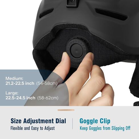 Ski Helmet, Snowboard Helmet for Men & Women, Two-Stage Adjustable Ventilation System, Snow Sports Helmet for Adults, Youth & Big Kids in Kuwait