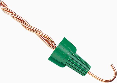 موصلات الأسلاك الأرضية المكسرات مع ثقب Dicio 50 قطعة موصل الأسلاك الخضراء قبعات كهربائية صواميل أرضية كهربائية لـ 14-10 Awg in Kuwait