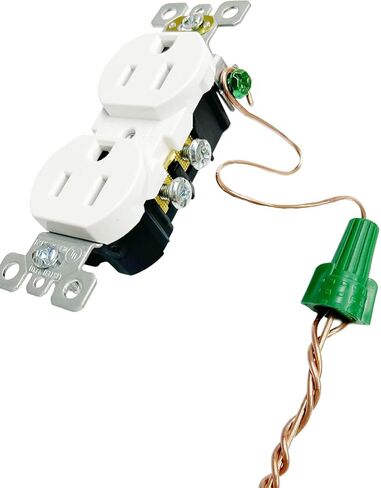 موصلات الأسلاك الأرضية المكسرات مع ثقب Dicio 50 قطعة موصل الأسلاك الخضراء قبعات كهربائية صواميل أرضية كهربائية لـ 14-10 Awg in Kuwait