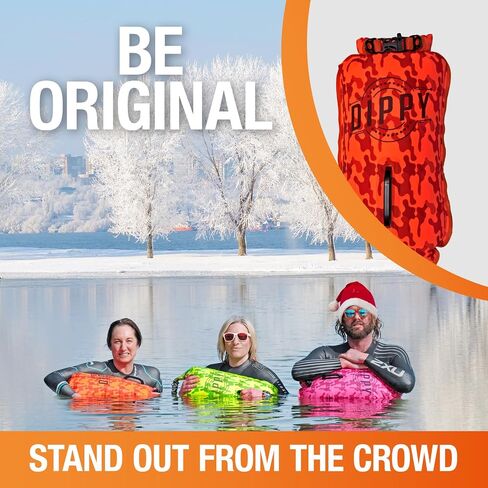 DIPPY Tow Floats for Open Water Swimming | 28L Swim Buoy Open Water Swimming Float | Waterproof Swimming Buoy | Tow Float Dry Bag | Wild Swimming Float | Wild Swimming Accessories Triathlete, Swimmer in Kuwait