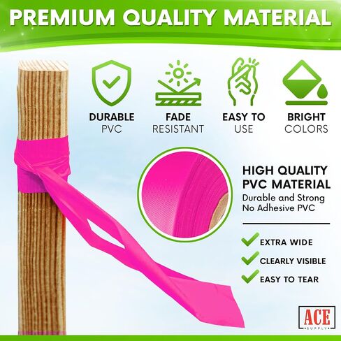 Orange Flagging Tape Survey Tape - Non-Adhesive Surveyors Tape - 2 Pack - 1.5" Width, 150' Length, 2 Mil - Marker Tape Flagging Ribbon in Kuwait