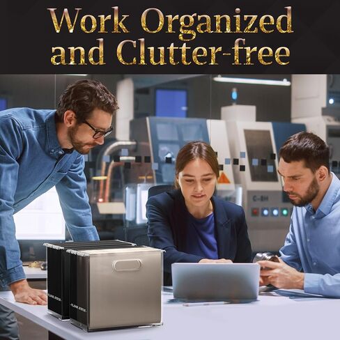 CLASSIC ACRYLIC File Organizer for Desk - A Slim Acrylic Storage Box with Handles is great for Office Organization - This Modern Acrylic Magazine Holder makes a Great Gift for Home/Work Space in Kuwait