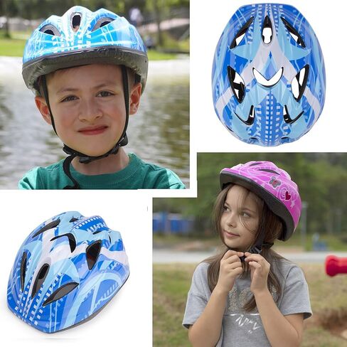 Kid Bicycle Helmets, LX LERMX Kids Bike Helmet Ages 3-5/5-14 Adjustable from Toddler to Youth Size, Durable Kids Bike Helmet with Fun Designs for Boys and Girls in Kuwait