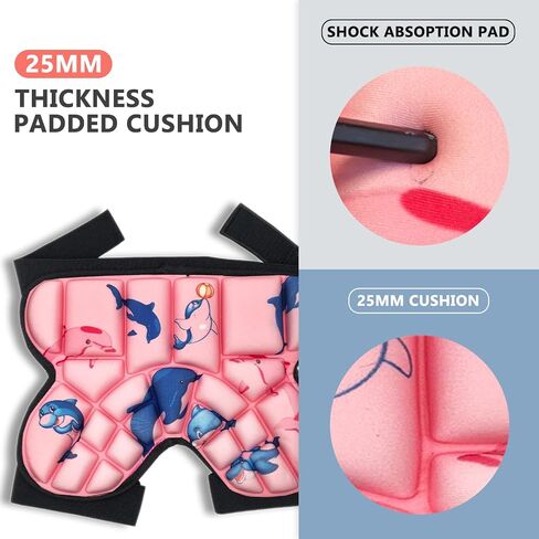 Kids Butt Pad for Skating Ski Snowboarding Roller Skate, Kids Hip Protector, Thickened Ski Butt Pad Padded Shorts for Winter Sports in Kuwait