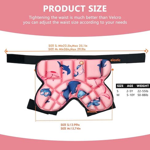 Kids Butt Pad for Skating Ski Snowboarding Roller Skate, Kids Hip Protector, Thickened Ski Butt Pad Padded Shorts for Winter Sports in Kuwait