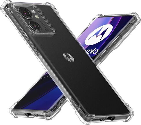 حالة Motorola Edge Plus 2022 / Edge Plus 5G UW 2022 ، غطاء واضح بلوري مع مصد الزاوية المعززة النحيف الملاء in Kuwait