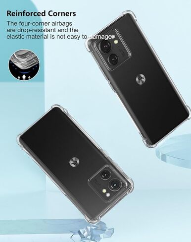 حالة Motorola Edge Plus 2022 / Edge Plus 5G UW 2022 ، غطاء واضح بلوري مع مصد الزاوية المعززة النحيف الملاء in Kuwait
