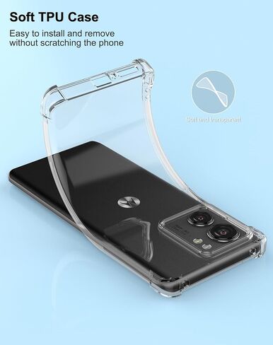حالة Motorola Edge Plus 2022 / Edge Plus 5G UW 2022 ، غطاء واضح بلوري مع مصد الزاوية المعززة النحيف الملاء in Kuwait