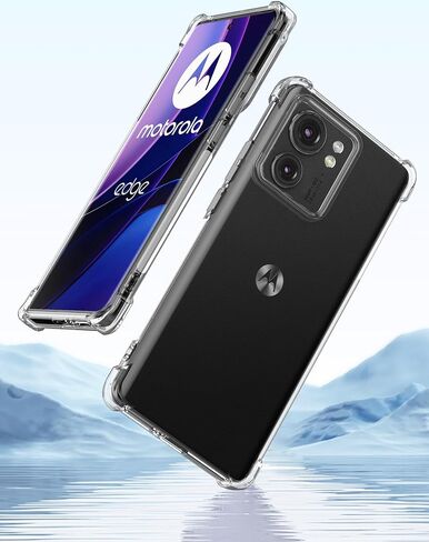 حالة Motorola Edge Plus 2022 / Edge Plus 5G UW 2022 ، غطاء واضح بلوري مع مصد الزاوية المعززة النحيف الملاء in Kuwait