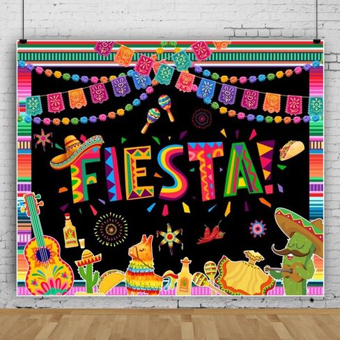 ييل المكسيكي فييستا خلفية الغيتار الصبار سينكو دي مايو حفلة خلفية ملونة مخططة العلم ديكورات الكرنفال يوم الخلفية يوم الكعكة الميتة كشك صورة 10 × 8 قدم in Kuwait