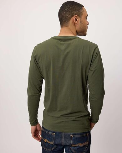 Real Essentials 3 Pack: Men's Cotton Long Sleeve Crew Neck T-Shirt with Pocket - Soft Work Casual Jersey Tees (Big & Tall) in Kuwait