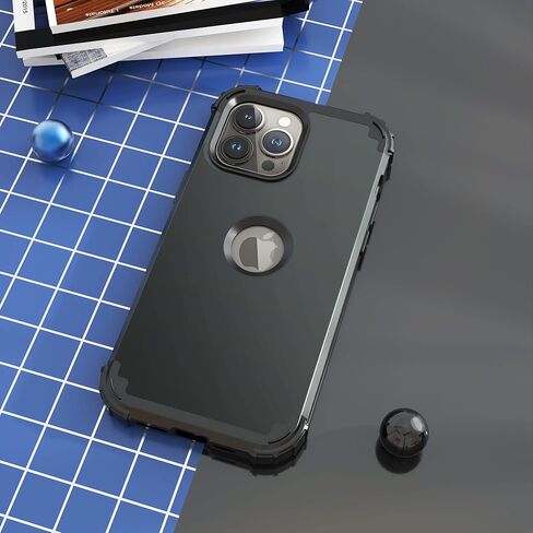 IDweel for iPhone 14 Pro Max Case,for iPhone 14 Pro Max with Screen Protector for Women, 3 in 1 Shockproof Slim Fit Hybrid Heavy Duty Hard PC Cover Soft Silicone Bumper Full Body Case,Rose Gold in Kuwait