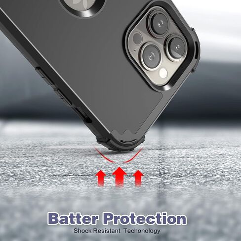 IDweel for iPhone 14 Pro Max Case,for iPhone 14 Pro Max with Screen Protector for Women, 3 in 1 Shockproof Slim Fit Hybrid Heavy Duty Hard PC Cover Soft Silicone Bumper Full Body Case,Rose Gold in Kuwait