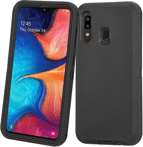 ANNYMALL DEFENDER ARMOR CASE لـ Samsung Galaxy A20/A30/A50 - واقي شاشة مدمج - أسود in Kuwait