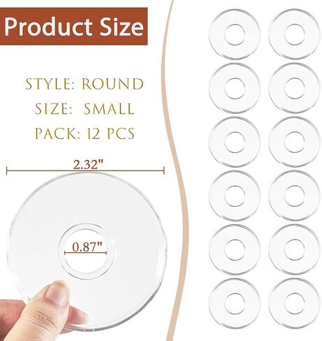 Bobeches الزجاجية لحاملي الشموع، 6 قطع حماة الشموع بالتنقيط، شمعة الماسك بالتنقيط للتناقص التدريجي شمعة عصا حامل شمعة لحفل زفاف الجدول المركزية in Kuwait