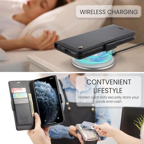 Aupai for iPhone 16 Pro Wallet Case مع حامل بطاقة الائتمان ، PU Leather RFID يمنع Folio Folio Flip Kickstand Clasp Clasp Protection Wover for Women Men 6.3 Inch Wine Red in Kuwait