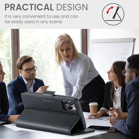 Aupai for iPhone 16 Pro Wallet Case مع حامل بطاقة الائتمان ، PU Leather RFID يمنع Folio Folio Flip Kickstand Clasp Clasp Protection Wover for Women Men 6.3 Inch Wine Red in Kuwait