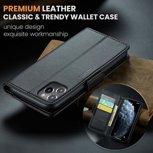 Aupai for iPhone 16 Pro Wallet Case مع حامل بطاقة الائتمان ، PU Leather RFID يمنع Folio Folio Flip Kickstand Clasp Clasp Protection Wover for Women Men 6.3 Inch Wine Red in Kuwait