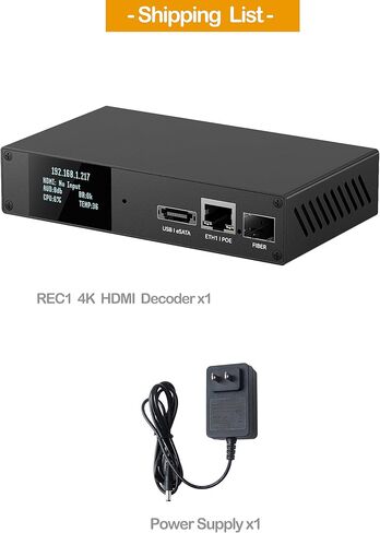WayPonDEV Link Pi REC1 4K 1080P HDMI Recorder Encoder, 4KP60 SRT NDI Decoder, 2GB DDR4 RAM 8GB eMMC, 1080P HD Video Encoder for YouTube Facebook Twitch Live Broadcasting (REC1 Kit1) in Kuwait