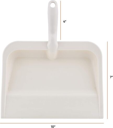 Superio Heavy Duty Plastic Dustpan with Comfort Grip Handle Black, Durable, Lightweight Multi Surface Dust Pan Easy Broom Sweeping, 10 inches Wide, 1-Pack in Saudi Arabia