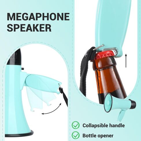 Megaphone with 20W Speaker Microphone Siren and 240-Second Recording Includes Volume Control for Outdoor Events and Crowd Management in Saudi Arabia