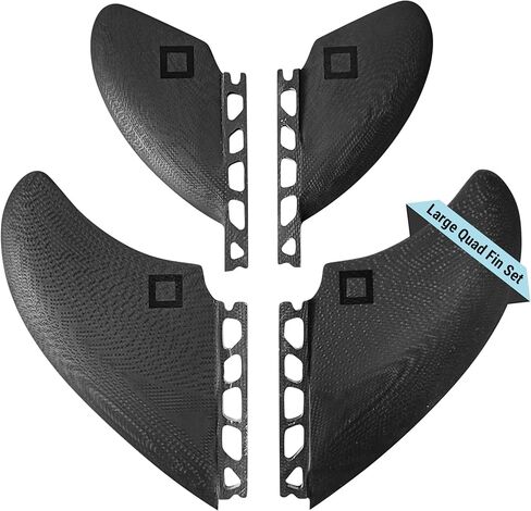Twin, Thruster or Quad Fin Set - Solid Fiberglass for Lightweight Durability & Top Performance - Compatible with Futures Single Tab Surfboards in Kuwait