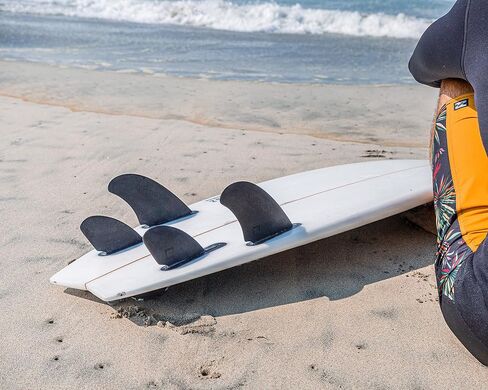 Twin, Thruster or Quad Fin Set - Solid Fiberglass for Lightweight Durability & Top Performance - Compatible with Futures Single Tab Surfboards in Kuwait