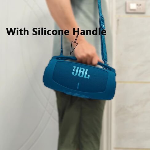 حافظة غطاء من السيليكون متوافقة مع مكبر صوت بلوتوث محمول JBL Xtreme 3، حافظة جلدية ناعمة لمكبر صوت بلوتوث JBL Xtreme 3 (جراب أسود لـ Xtreme 3) in Kuwait